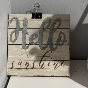 Vintage hello sunshine frame